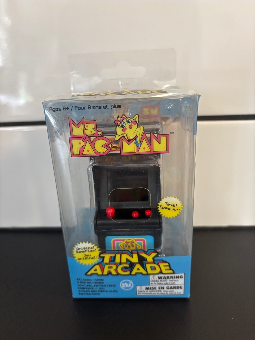 Retro Tiny Arcade Miniature Game Ms. Pac Man keychain NWT